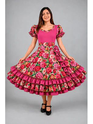 Vestido de China Frambuesa Catron – Peonías de Lolol