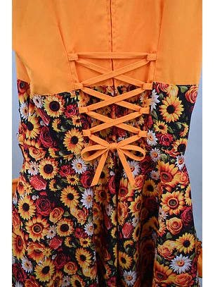 Vestido de China Naranjo Catron – Soles de la Cosecha
