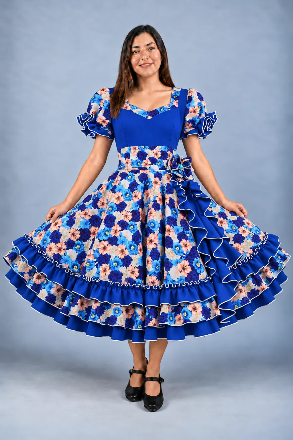 Vestido de China Azul Catron – Hortensias de la Estancia imagen 1