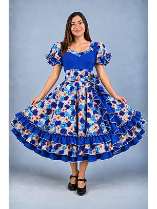 Vestido de China Azul Catron – Hortensias de la Estancia