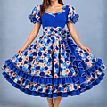 Vestido de China Azul Catron – Hortensias de la Estancia miniatura 1