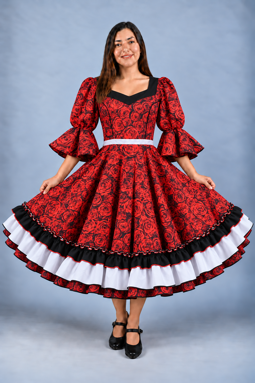 Vestido de China Rojo Catron – Rosales de la Enramada imagen 1