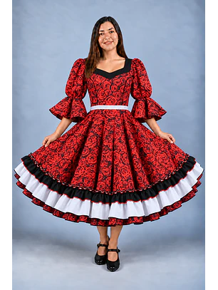Vestido de China Rojo Catron – Rosales de la Enramada