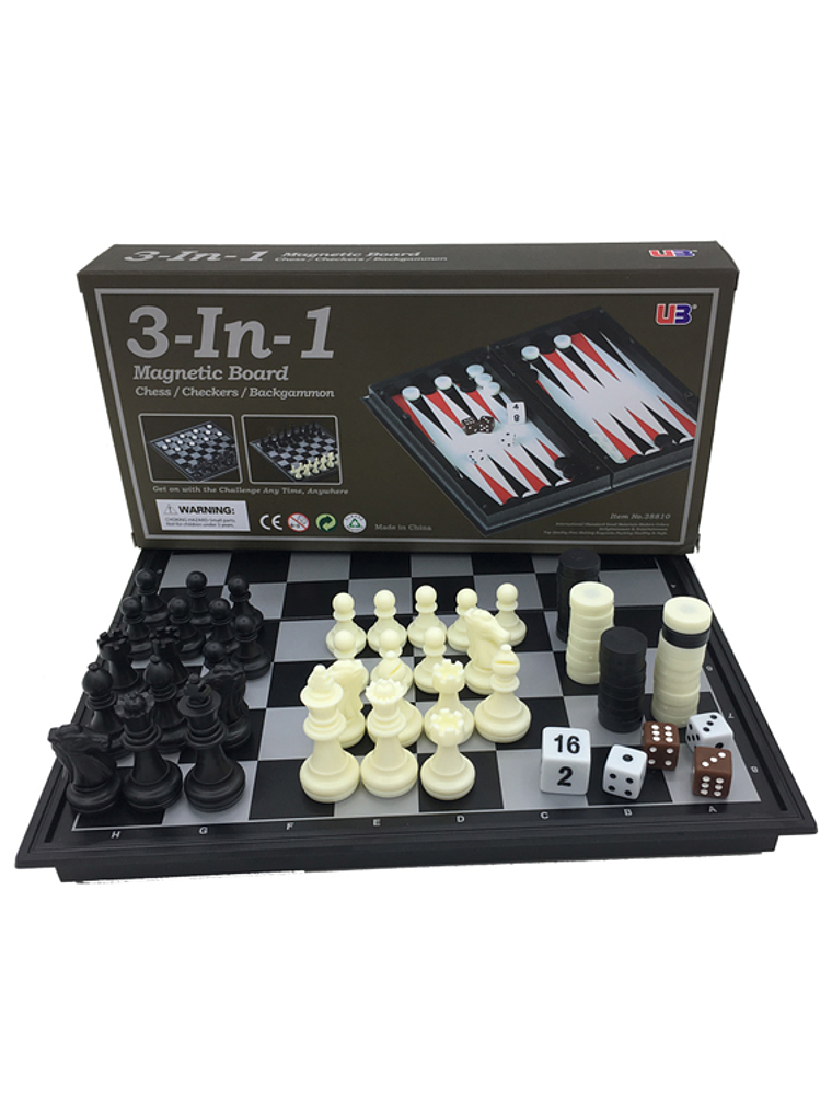 3 en 1 !!! Ajedrez, Backgammon, Damas 1