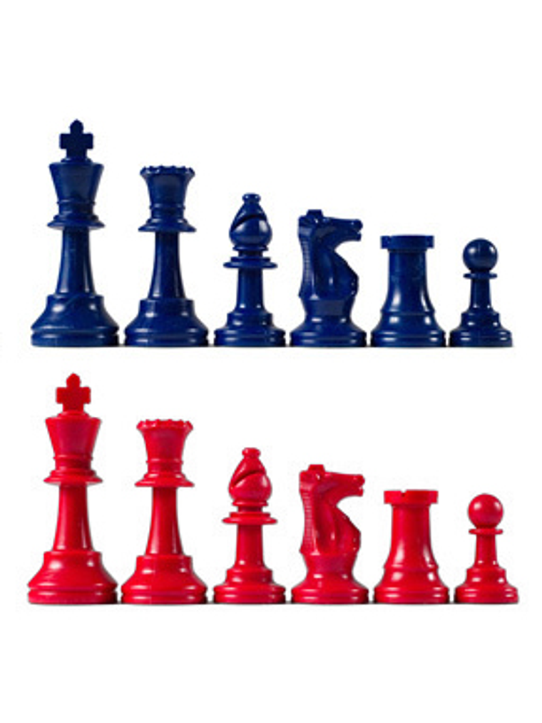 Set piezas para Ajedrez de color, rey 95mm 1