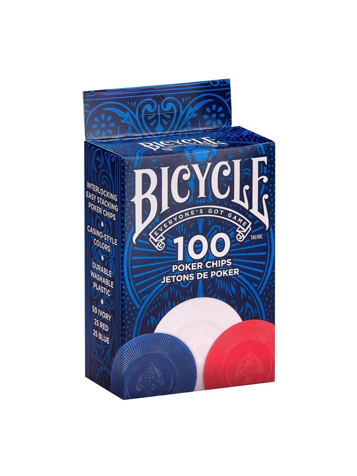 Set de 100 fichas Bicycle 2 Gramos 1