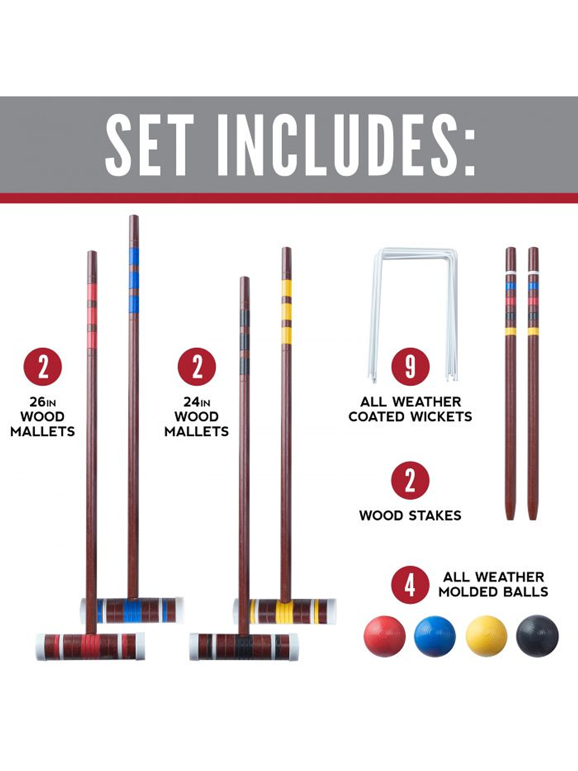 Set De Croquet Recreacional Franklin 3