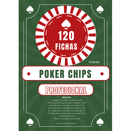 Set 120 fichas de Poker