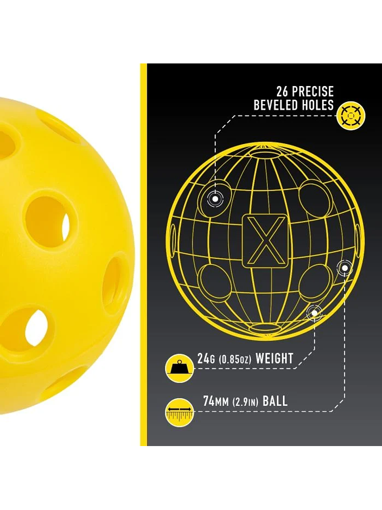 Pack 3 Pelotas Pickleball X-26 Indoor 4