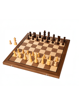 Ajedrez Magnético de Madera Ébano (38×38 cm)