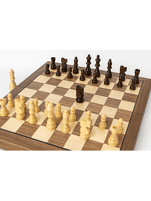 Ajedrez Magnético de Madera Ébano (38×38 cm)