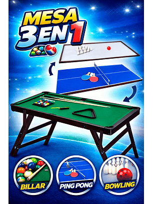 Mini Mesa de juegos 3 en 1