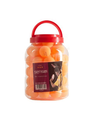 Pack 60 Pelotas Ping Pong Sen Sei 3 estrellas