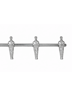 Barra de Jugadores de Taca Taca Aluminio Fundido – 3 Jugadores