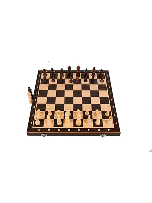 Ajedrez Magnético de Madera Ébano (38×38 cm)