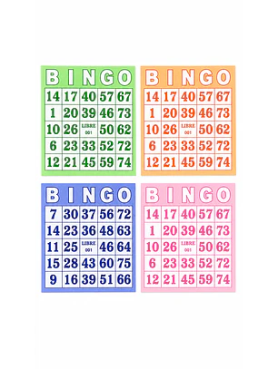 Cartones de Bingo 100 Unidades Catrón