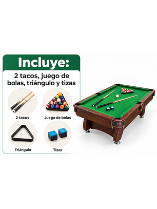 Mesa de pool MDF 210 X 120 x 81 cm