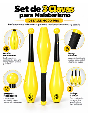 Clavas Duncan para Malabarismo – Set de 3