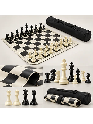 Set de Ajedrez Enrollable para Torneo Extra Peso