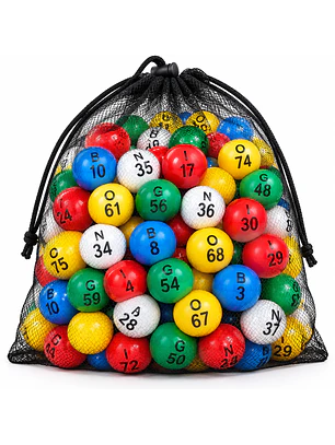 Set de Bolas de Bingo Profesional Catron – 75 Bolas de 21 mm