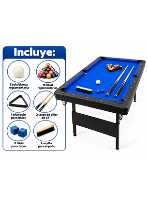 Mesa de pool plegable 7 pies (210 X 120 cm) 