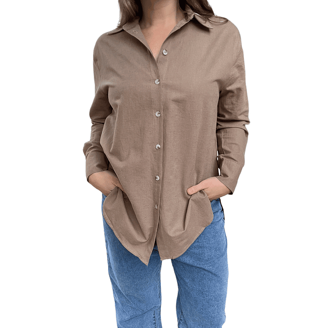 Blusa Camisera Café