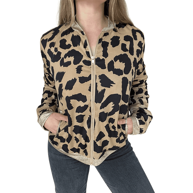 Chaqueta Print Camel