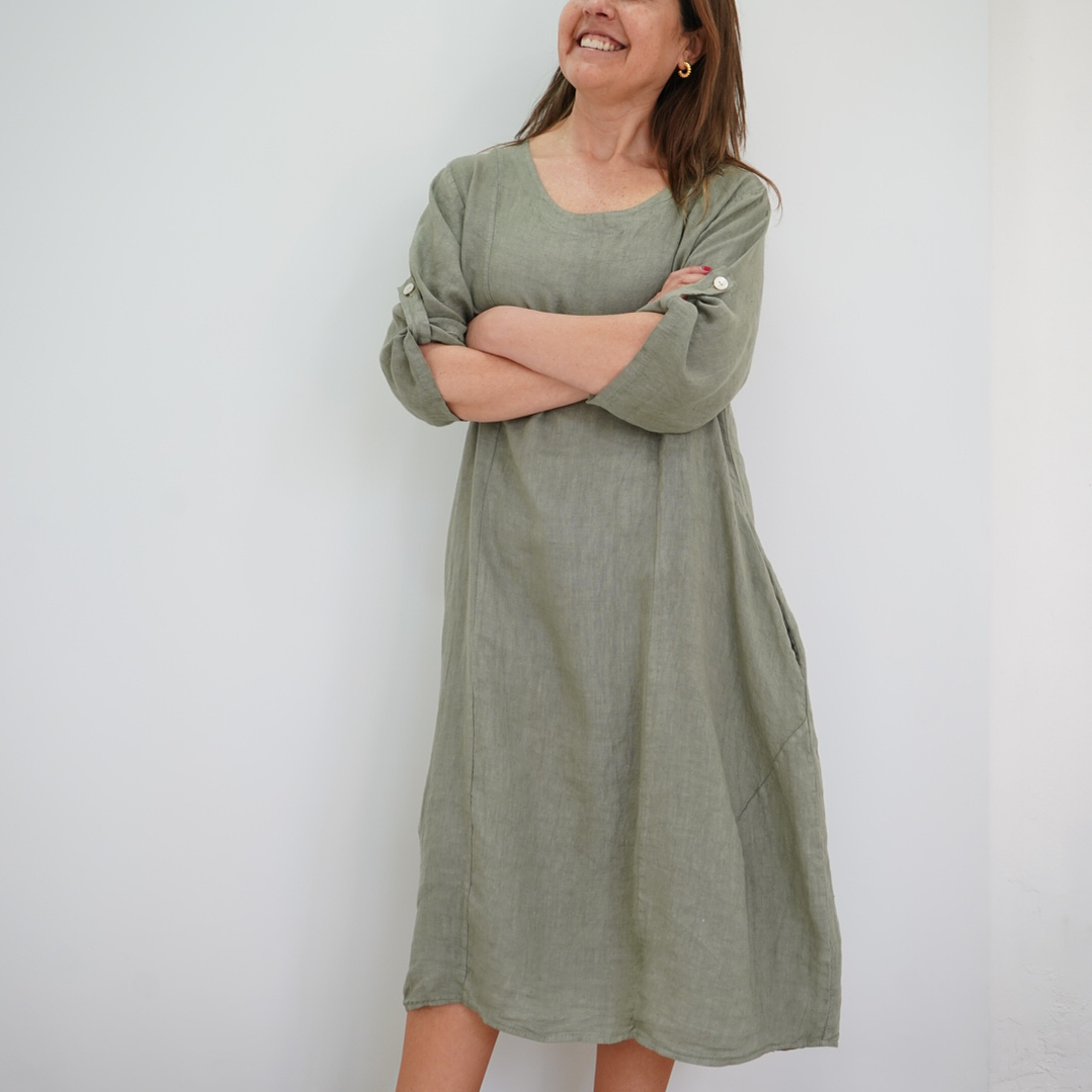 Vestido Blanca Verde 1