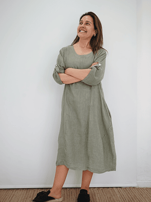 Vestido Blanca Verde