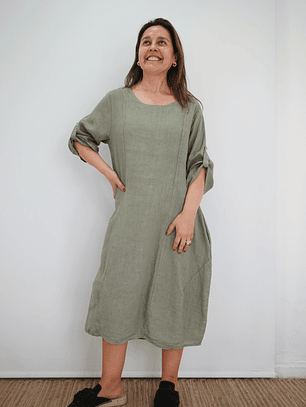 Vestido Blanca Verde