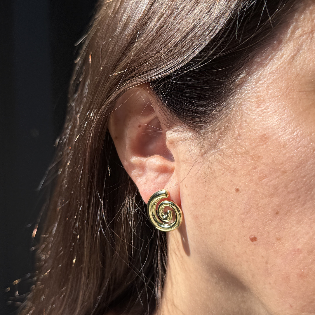 Aro Caracol Baño Oro  1