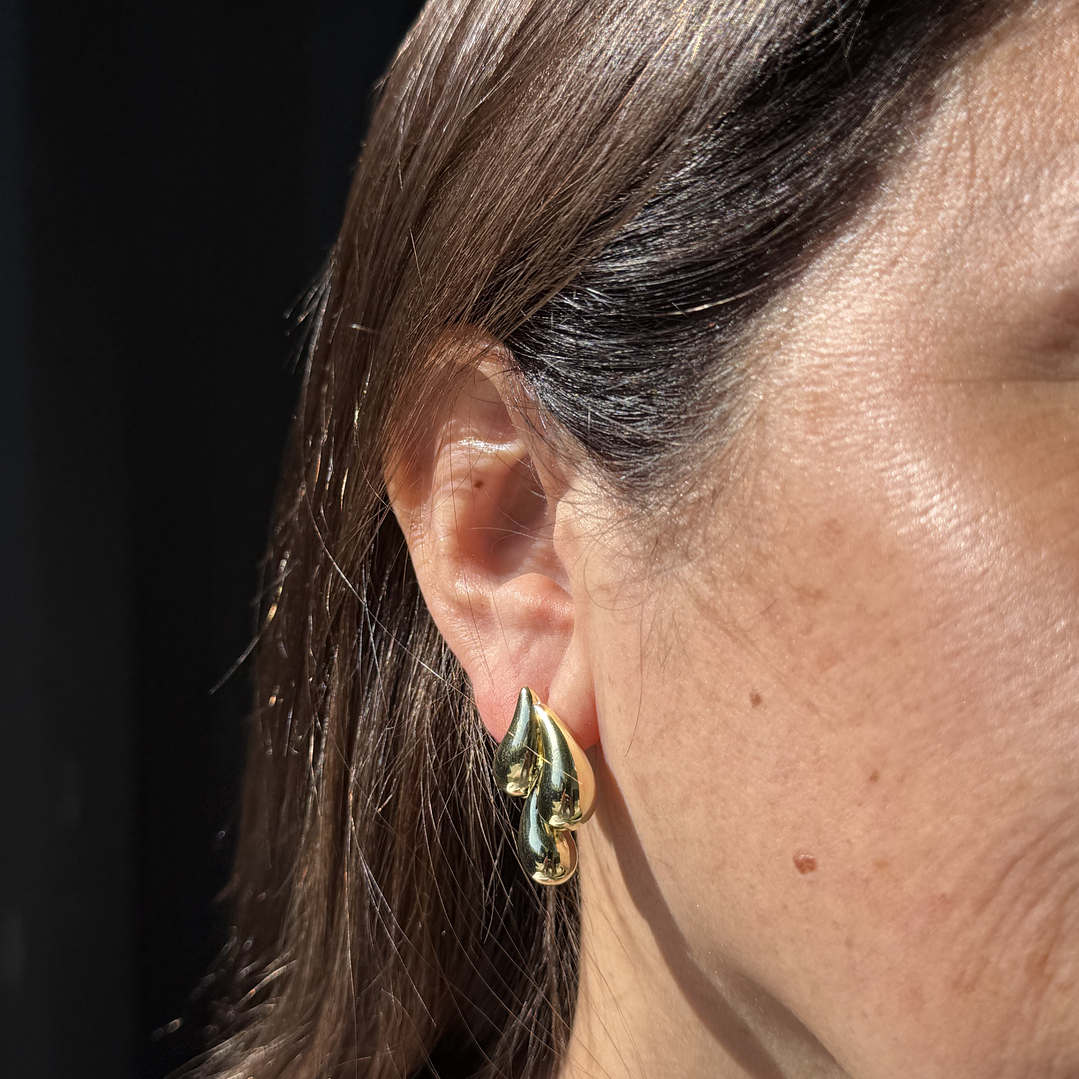 Aro Triple Gota Baño Oro 1