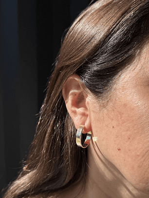 Aro Argolla Plana Baño Oro 