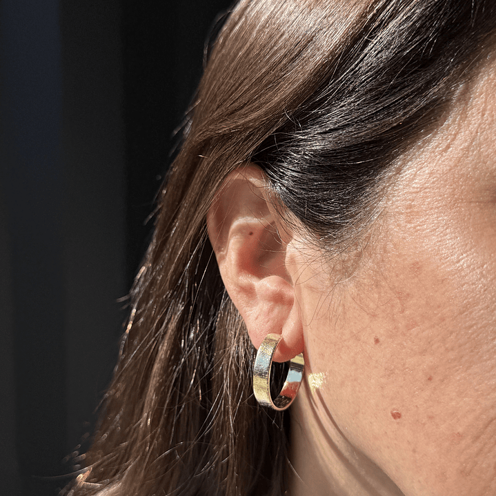 Aro Argolla Plana Baño Oro  1