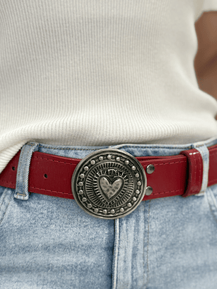 Cinturón Cuero Tita Rojo