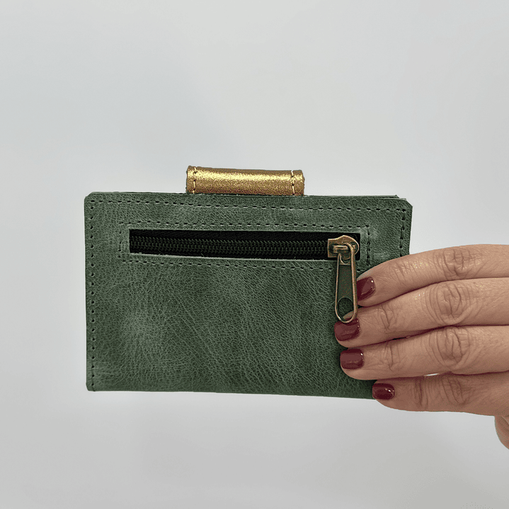 Billetera Cuero Verde 2