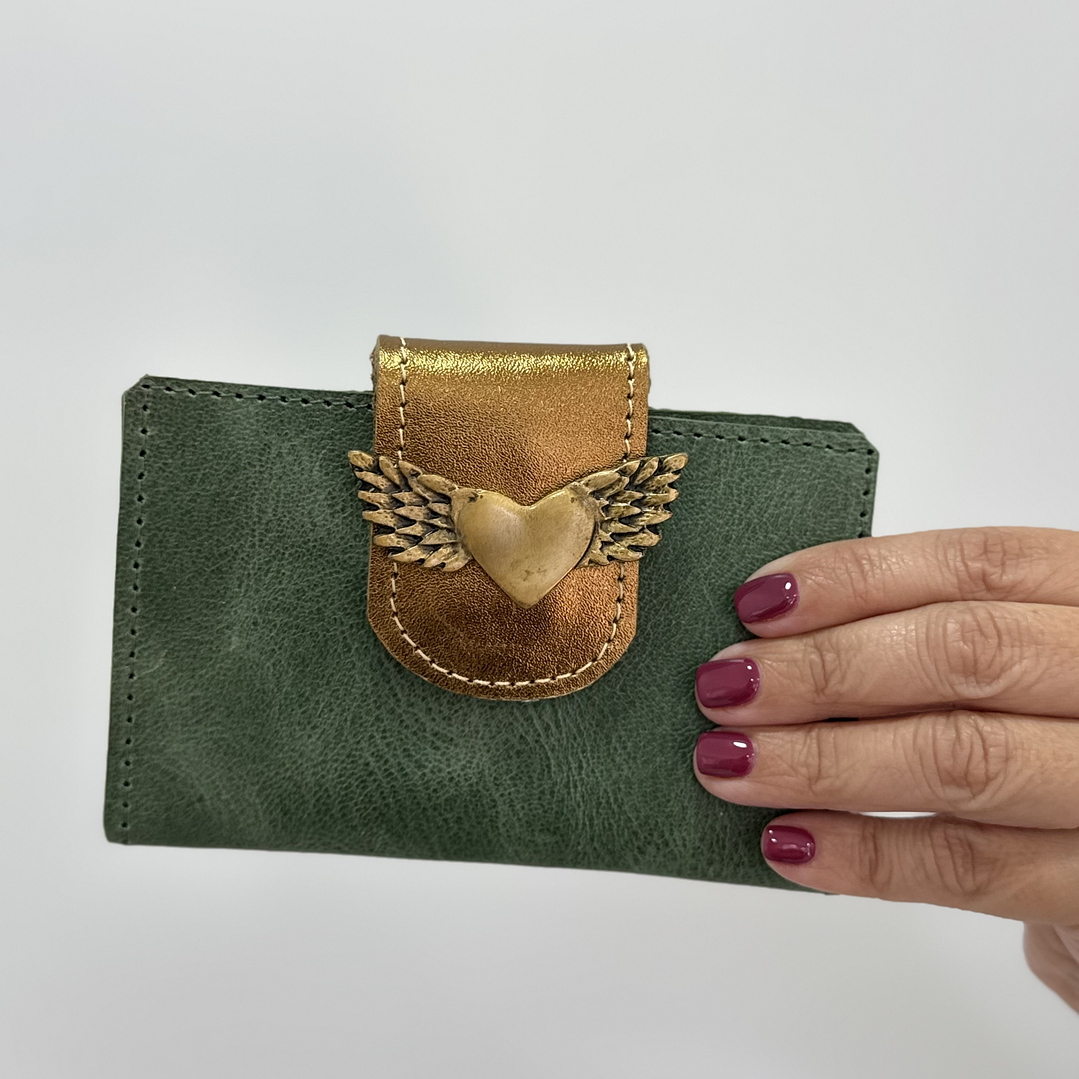 Billetera Cuero Verde 1