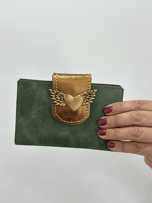 Billetera Cuero Verde