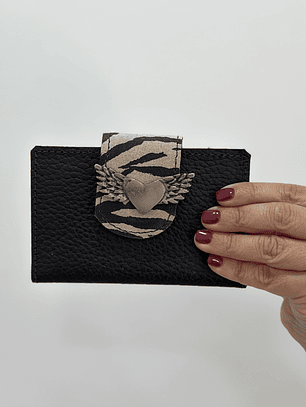 Billetera Cuero Negra Pitón 