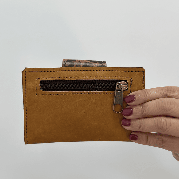 Billetera Cuero Camel  2