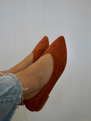 Zapato Gamuza Naranjo