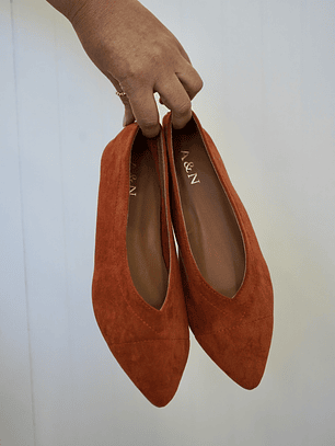 Zapato Gamuza Naranjo