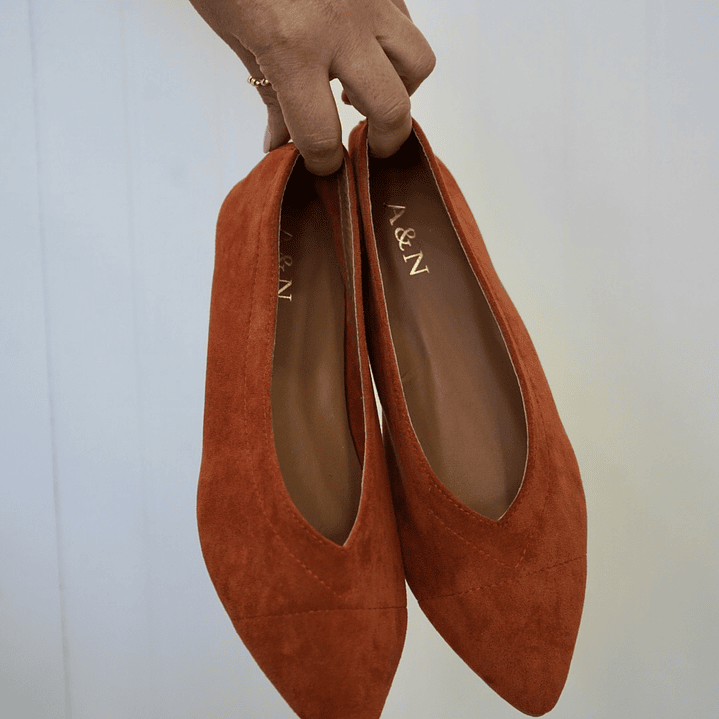 Zapato Gamuza Naranjo 2