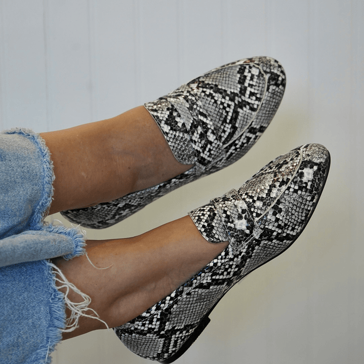 Mocasín Cocodrilo Blanco 2