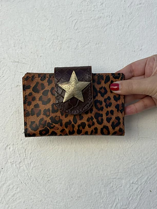 Billetera Cuero Animal Print 