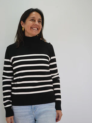 Sweater Violeta Negro