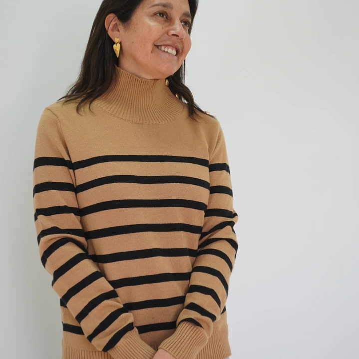 Sweater Violeta Camel 1