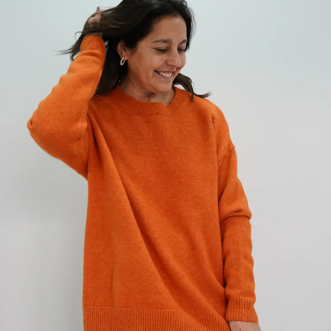 Sweater Blanca Naranjo 1