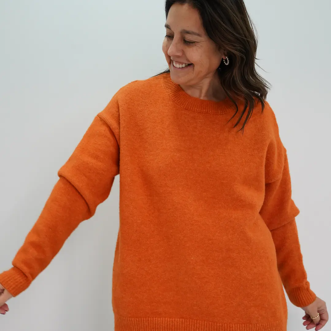 Sweater Blanca Naranjo 2