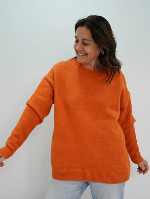 Sweater Blanca Naranjo